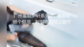 广州富姐伊轩系列2，高跟鞋绑个假JB，射到高跟鞋上舔干净