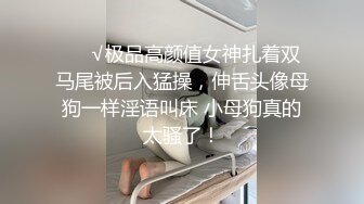 ❤️√极品高颜值女神扎着双马尾被后入猛操，伸舌头像母狗一样淫语叫床 小母狗真的太骚了！