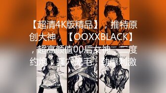 【超清4K版精品】，推特原创大神，【OOXXBLACK】，超高颜值00后女神，二度约炮，骚穴无毛，劲爆刺激