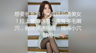 想要爸爸抱！大眼睛颜值美女！拉上窗帘自慰，美臀多毛嫩穴，假屌快速抽插，搞得小穴好湿